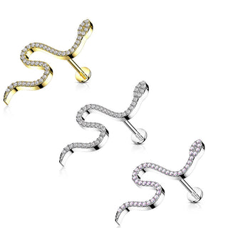 Circonita serpiente Rosca interna Labret