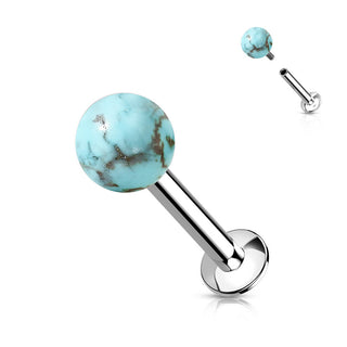 Bola Piedra semipreciosa Rosca interna Labret