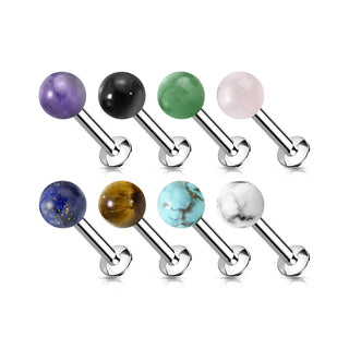 Bola Piedra semipreciosa Rosca interna Labret