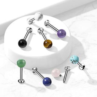 Bola Piedra semipreciosa Rosca interna Labret