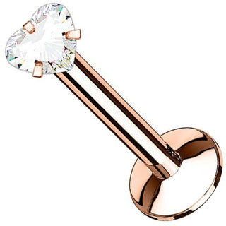 Circonita Corazón Rosca interna Labret