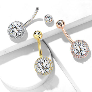 Piercing ombligo Circonita Redonda