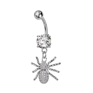 Piercing ombligo Araña circonita