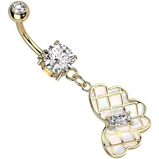 Piercing ombligo Mariposa con circonita
