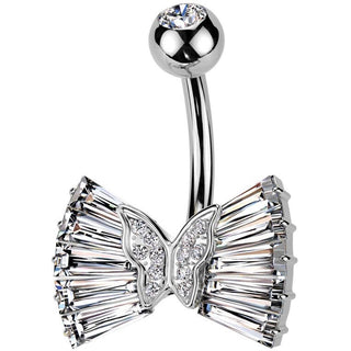 Piercing ombligo lazo circonita