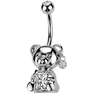 Piercing ombligo oso de peluche circonita