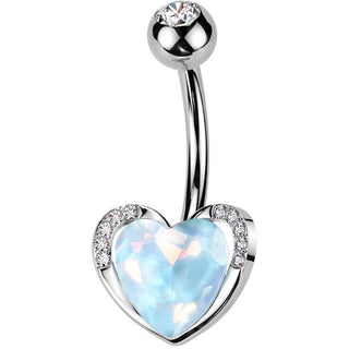 Piercing ombligo corazón circonita