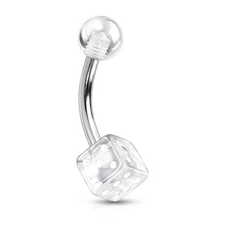 Piercing ombligo Dados Acrílicos