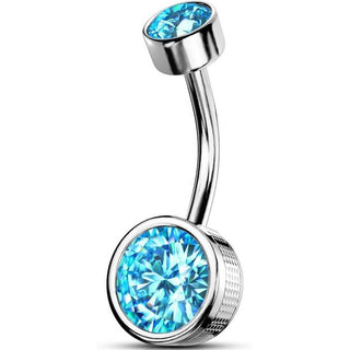 Piercing ombligo Circonita Redonda Rosca interna