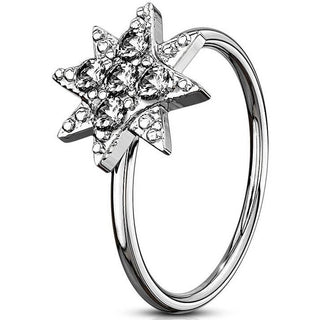 Anillo Circonita estrella Flexible