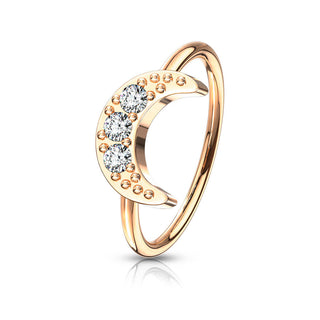 Anillo Circonita Luna Flexible