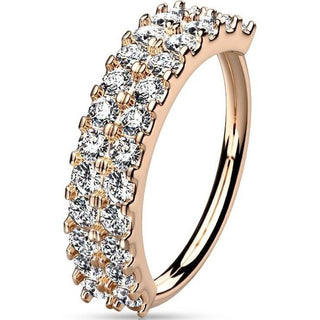 Anillo Circonita doble línea Flexible