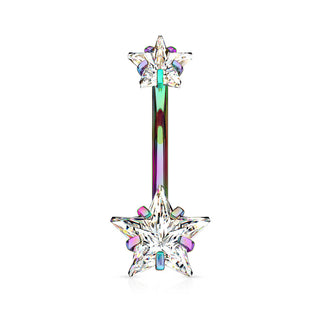 Piercing ombligo Circonita Estrella Rosca interna