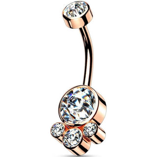 Piercing ombligo Circonita Rosca interna