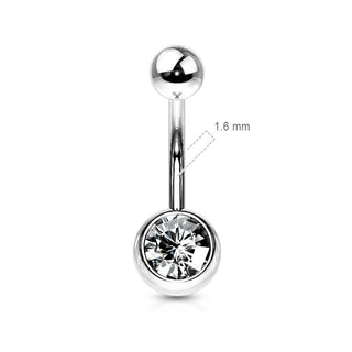 Piercing ombligo Circonita Bola
