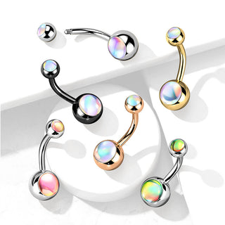 Piercing ombligo Bola Piedra sintética luminosa