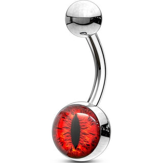 Piercing ombligo Ojo de serpiente Plata