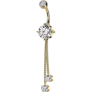 Piercing ombligo Cadenas colgantes Circonita