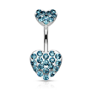 Piercing ombligo Corazón Circonita Plata