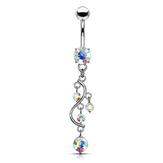 Piercing ombligo Vid colgante Circonita