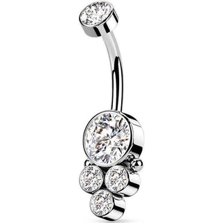 Piercing ombligo 5 Circonita Rosca interna