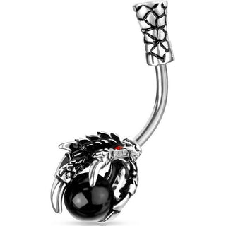 Piercing ombligo Garra Dragón Plata