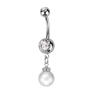 Piercing ombligo Perla circonita