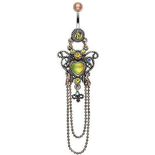 Piercing ombligo Circonita Vintage colgante