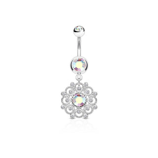 Piercing ombligo Circonita Vintage