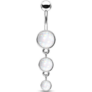 Piercing ombligo 3 Piedras Sintéticas luminosas colgantes