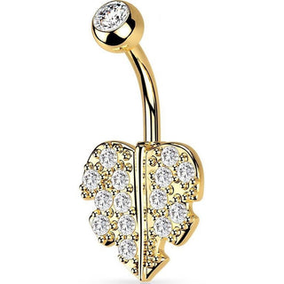 Piercing ombligo Circonita Hoja