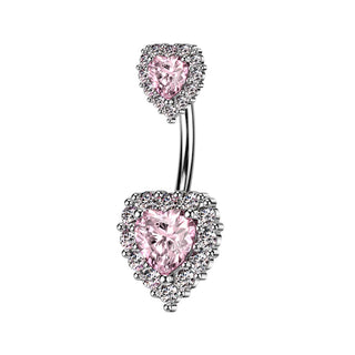 Piercing ombligo Corazón circonita