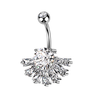 Piercing ombligo Abanico circonitas