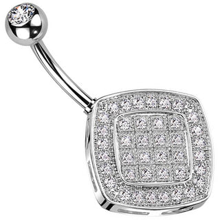 Piercing ombligo Cuadrado circonita