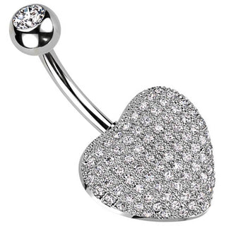 Piercing ombligo Corazón circonita