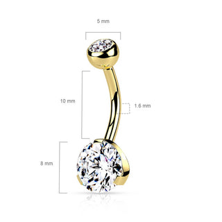 Piercing ombligo Circonita Bola