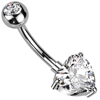 Piercing ombligo Corazón circonita