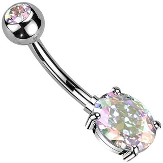 Piercing ombligo Circonita ovalada