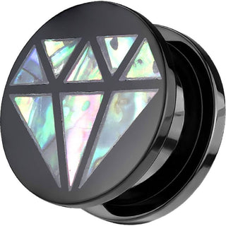 Acrílico Plug Abulón en forma de diamante