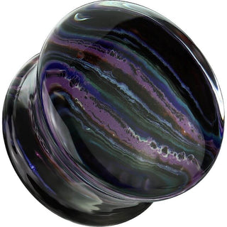Cristal Plug Rayas multicolor double flare