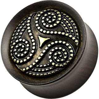 Plug Madera de ébano tribal