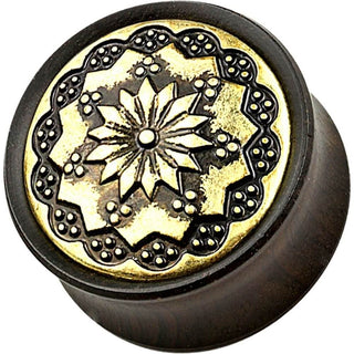 Plug Flor tribal de madera de ébano