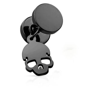 Plug falso Colgante calavera Negro  Rosca interna