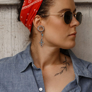 Túnel Colgante Tribal Turquesa y Plata