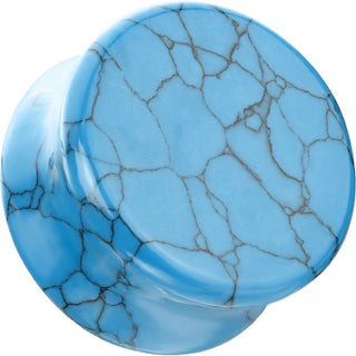 Plug Turquesa piedra semipreciosa double flare
