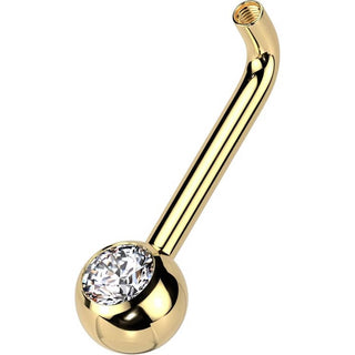 Titanio Barra Christina Piercing con Circonita Rosca interna