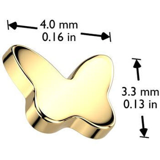 Titanio top mariposa Rosca interna