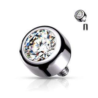 Titanio Cristales Swarovski redondos Rosca interna