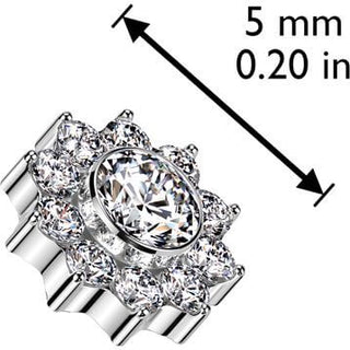 Titanio Flor de circonita Rosca interna