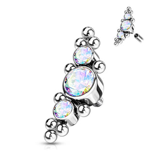 Titanio Top 3 Circonita Rosca interna